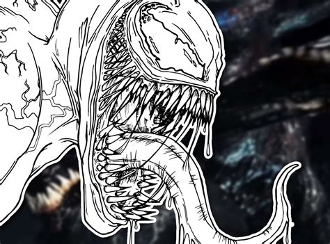 How to Draw VENOM (Venom 2018) .